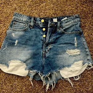 Denim ripped jeans